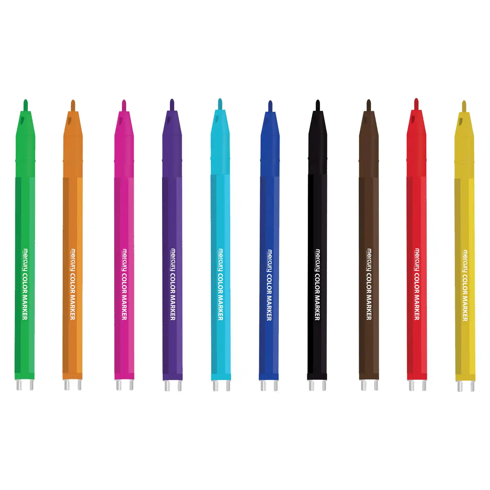 Mercury Marker Set Fibre 10Pcs 1006 - Saleemi Book Depot in pakistan