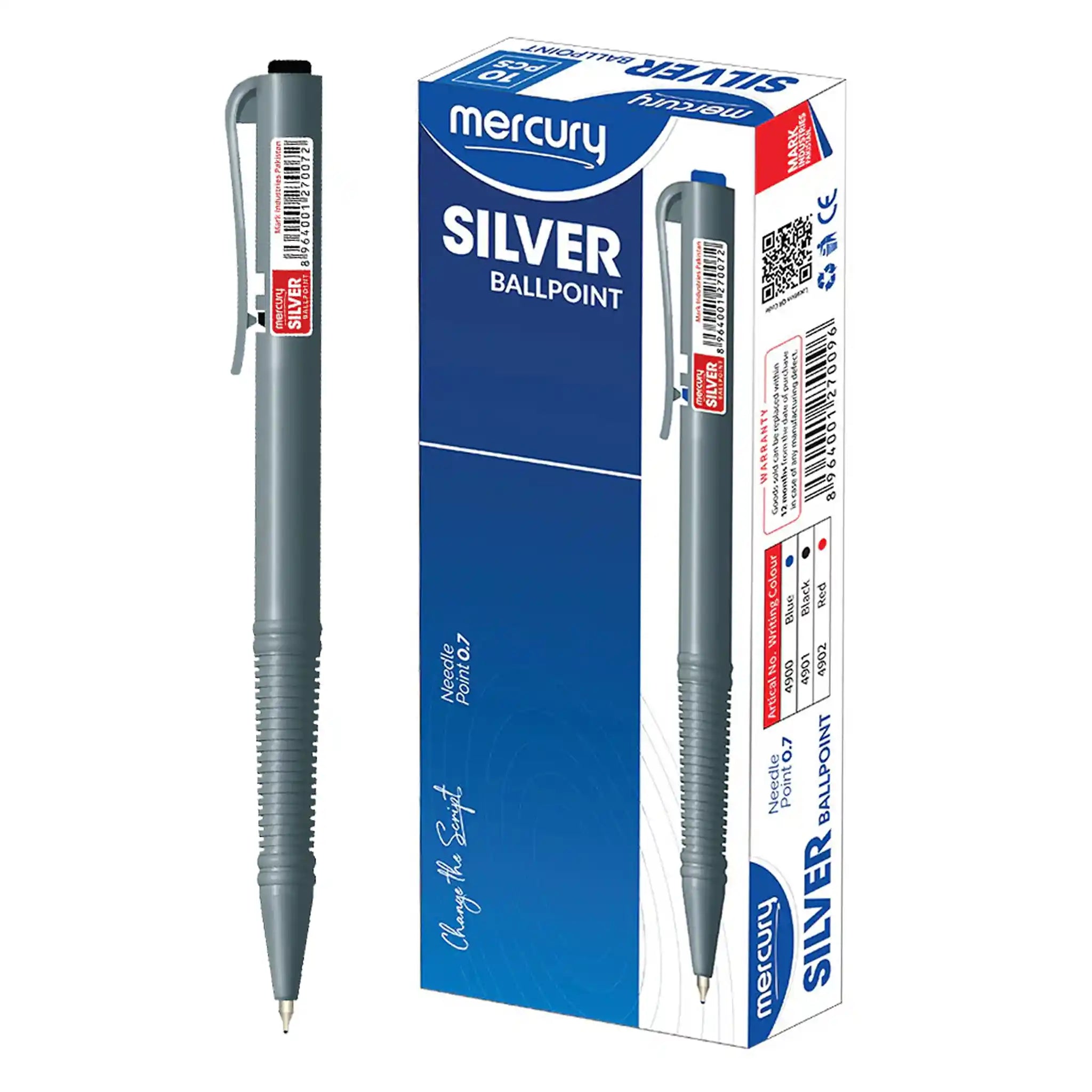 Mercury Silver Ballpoint Pen - Saleemi Book Depot in pakistan