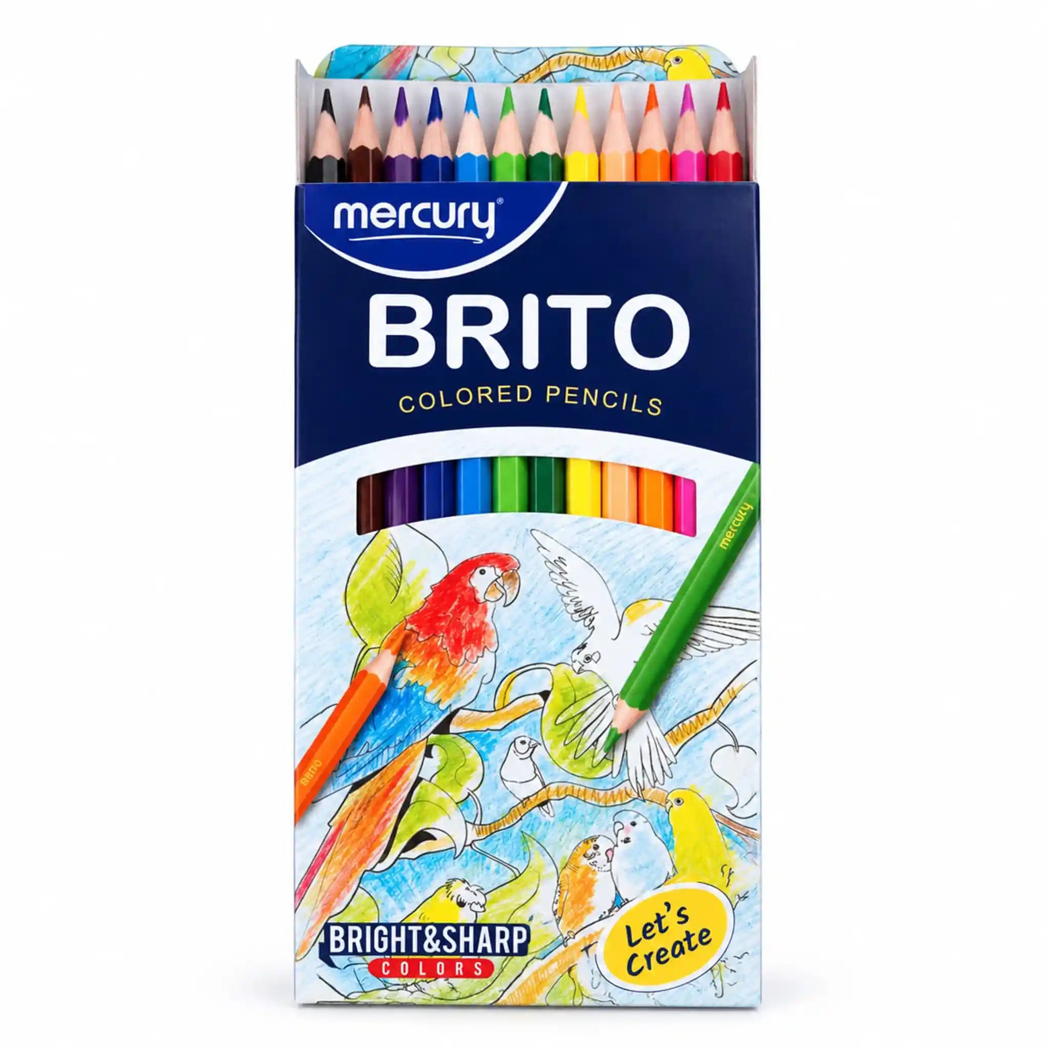 Mercury Brito 12 Colour Pencil Full Card