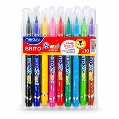 Mercury Brito Brush Marker Set 10 Piece