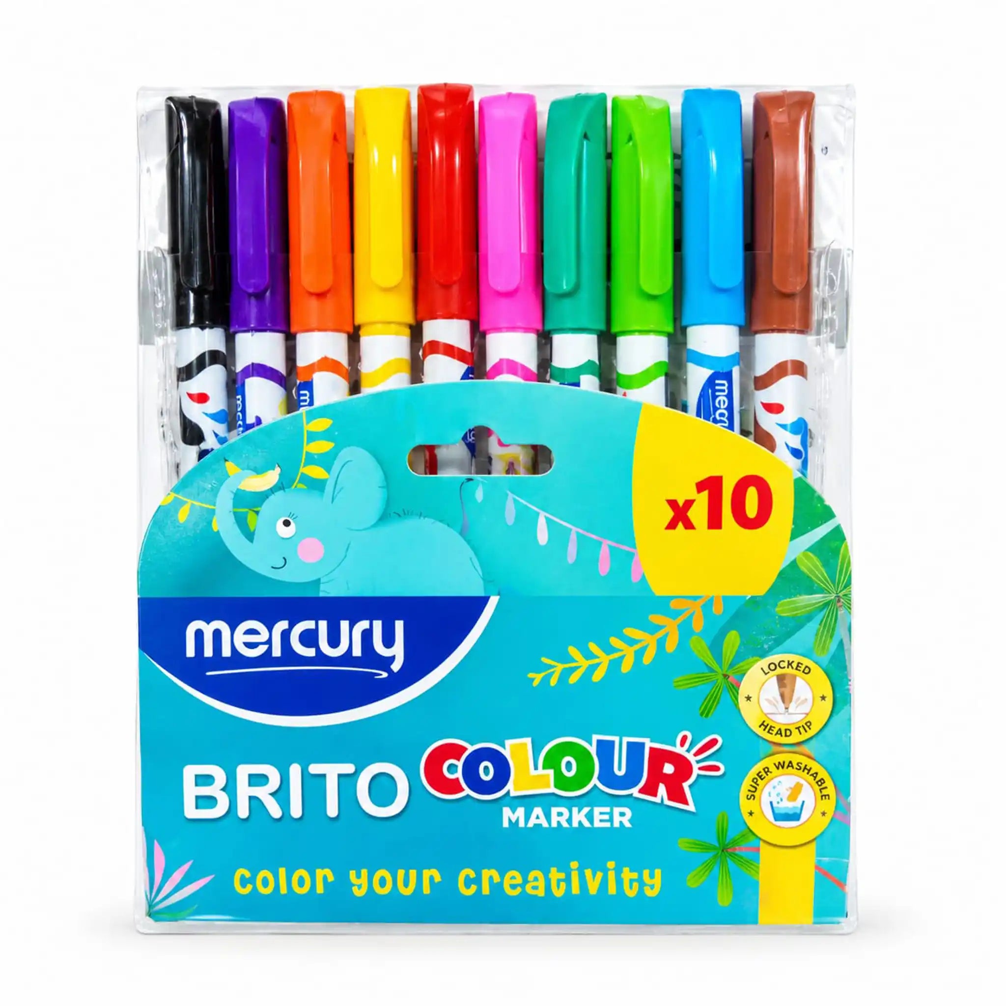 Mercury Brito Colour Marker Set 10 Piece