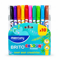 Mercury Brito Colour Marker Set 10 Piece