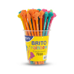 Mercury Brito Rainbow Triangle Lead Pencils 48Pcs Jar Art No7820