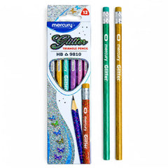 Mercury Glitter Triangle HB 9810 Lead Pencil 12Pcs Pack