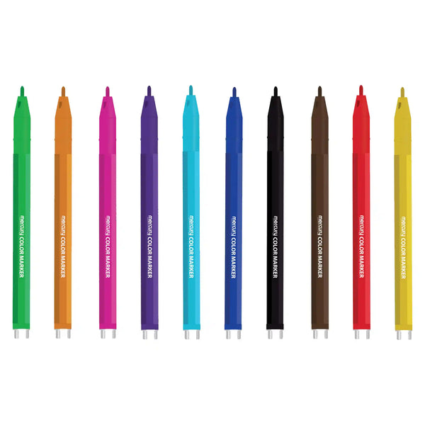 Mercury Marker Set Fibre 10Pcs 1006