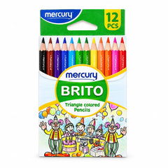 Mercury Triangle Coloured Pencil 12 Piece Half Card