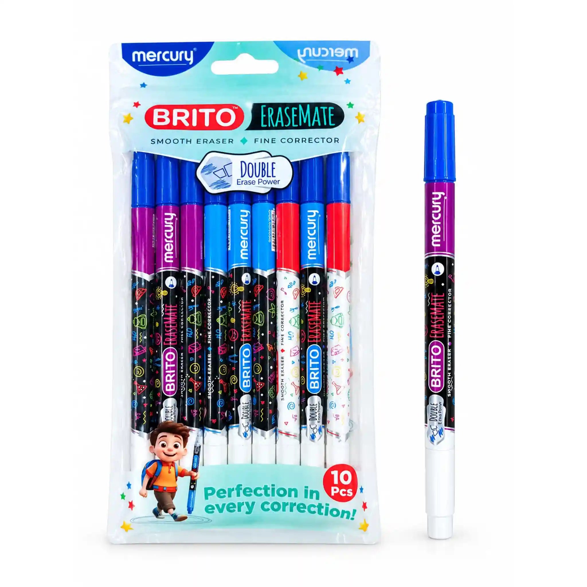 Mercury Brito  Erasemate Smooth Eraser Fine Corrector 10 Piece
