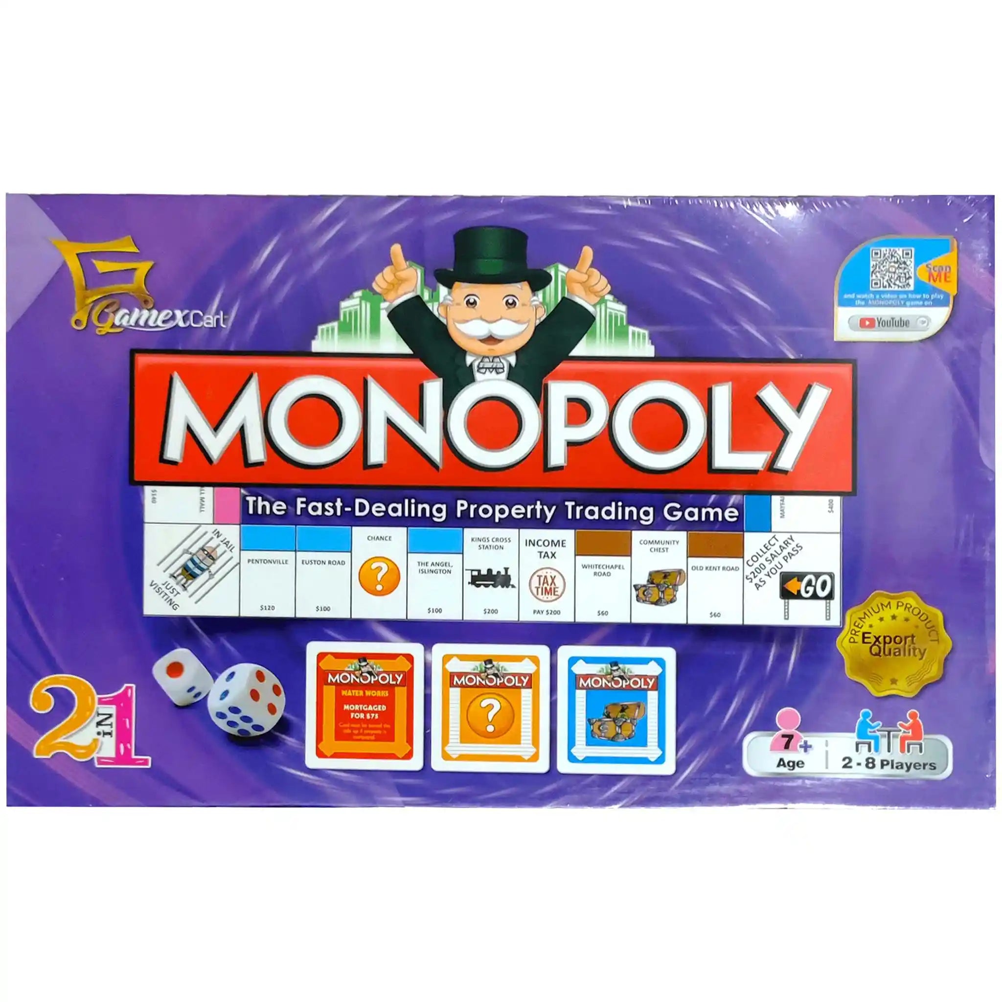 Monopoly Card game 2 in 1 For Kids - Saleemi Book Depot in pakistan