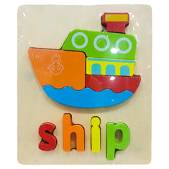 Montessori-inspired 3D wooden spelling puzzles