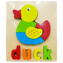 Montessori-inspired 3D wooden spelling puzzles