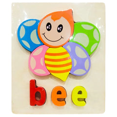 Montessori-inspired 3D wooden spelling puzzles