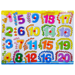 Montessori Alphabet & Numbers Knobbed Puzzle Board