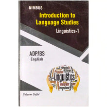 NIMBUS Introduction To Language Studies (Linguistics-I) For ADP BS By Saleem Sajid - Saleemi Book Depot 