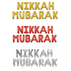 Nikkah Mubarak Foil Balloon Set - Saleemi Book Depot in pakistan