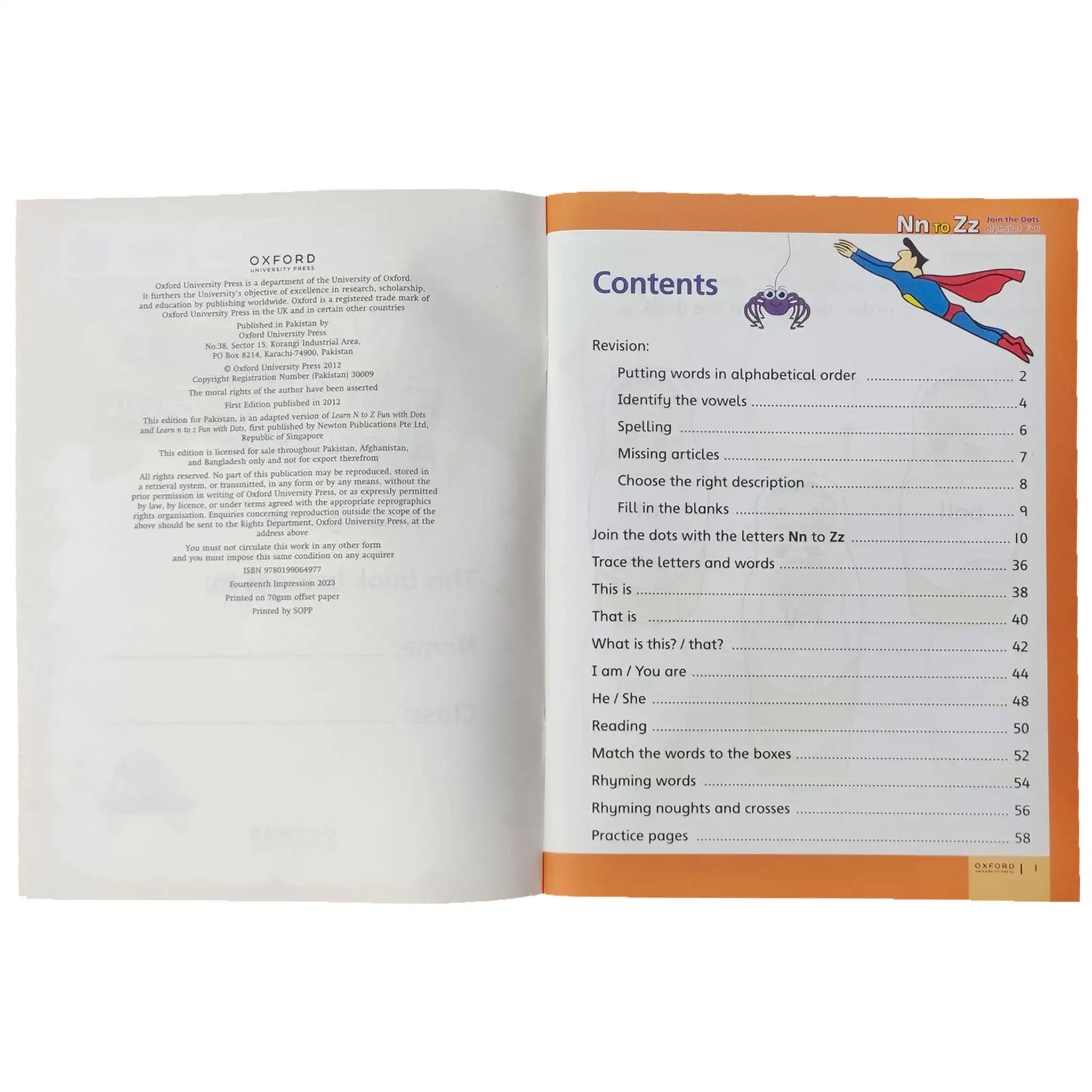 Nn To Zz Alphabet Fun With Dots Kindergarten Oxford - Saleemi Book Depot 