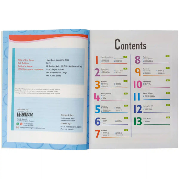 Numbers Learning Tree Class Playgroup Wings Publisher