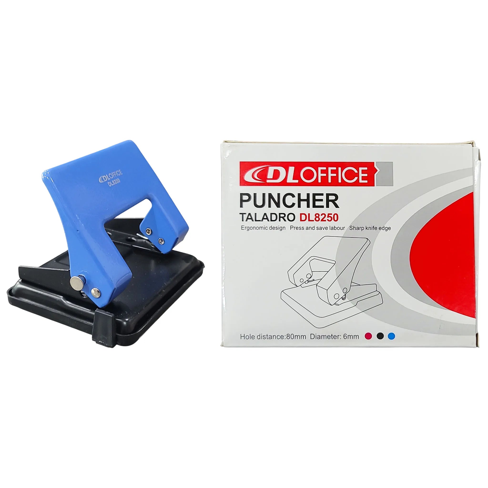 Office Puncher DL8250 Heavy Duty 2 Hole Paper Punch Machine