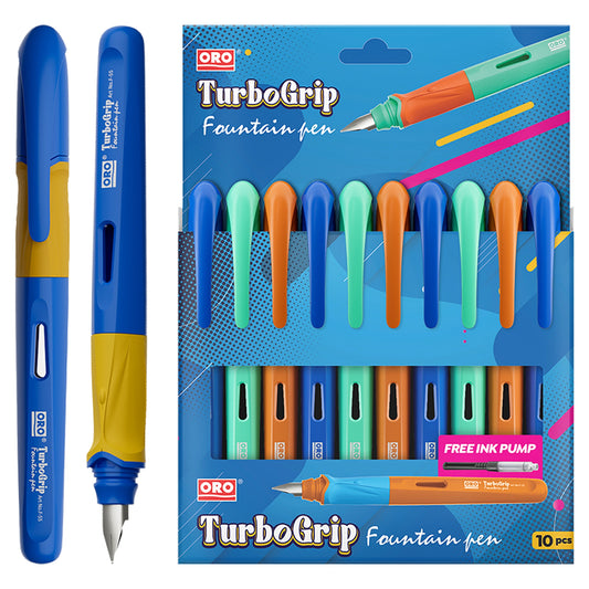 Oro Turbo Grip Fountain Pen - Saleemi Book Depot 