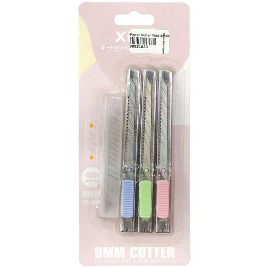 Paper Cutter Xida 3 Pieces Pack 9mm XD606 - Saleemi Book Depot 