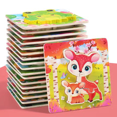 Parent Child Animal 3D Wooden Jigsaw Puzzle