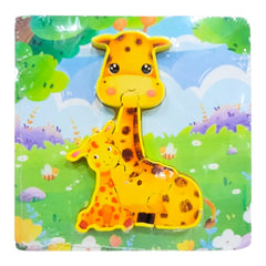 Parent Child Animal 3D Wooden Jigsaw Puzzle