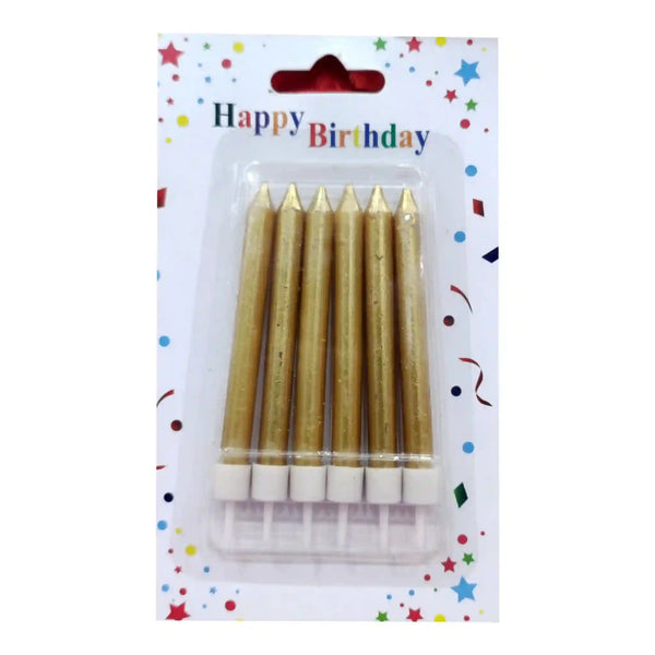 Party Chrome Candles 6 Pcs pack