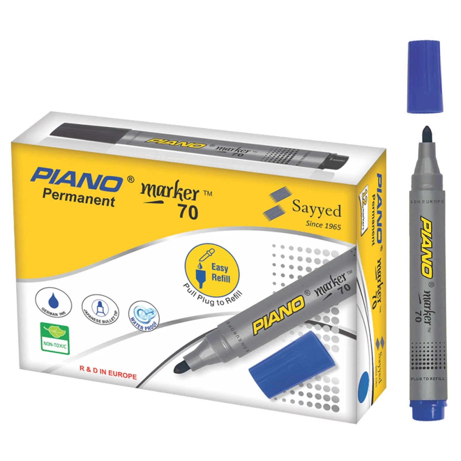 Piano Permanent Marker Blue 70