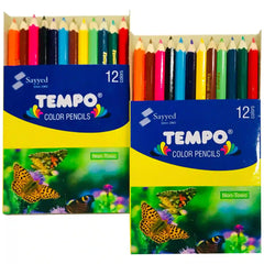 Piano Tempo 12 Colour Pencils Half Card - Saleemi Book Depot in pakistan