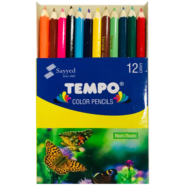 Piano Tempo 12 Colour Pencils Half Card