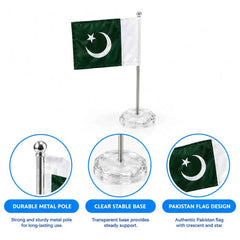 Premium Pakistan Table Flag for Office Desk