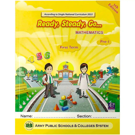 Ready Steady Go Math Pre1 1st Term 5th Edition APS - Saleemi Book Depot 