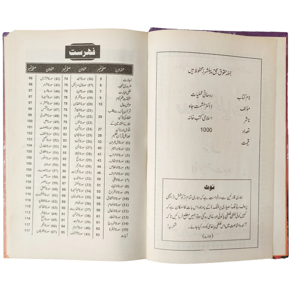 Rohani Amliyat Dr Hashmat Jah - Saleemi Book Depot 