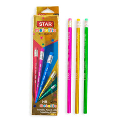 STAR Metallic HB Lead Pencil 12pcs Pack Art No333