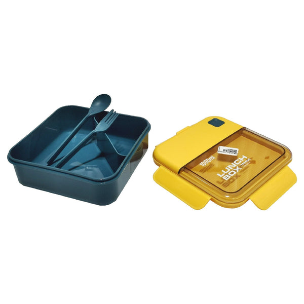 Yakada Plastic Lunch Box with Spoon & Fork