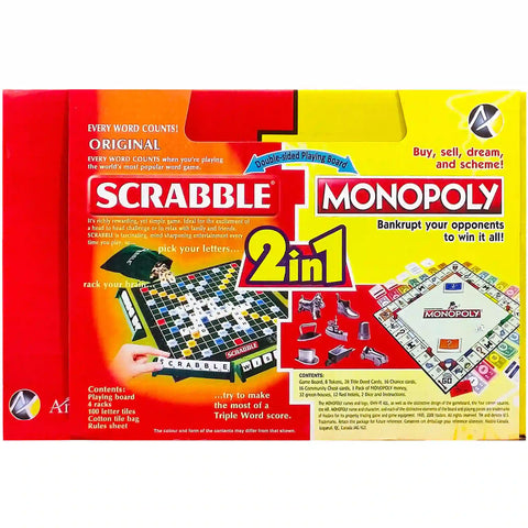 Scrabble And Monopoly 2 in 1 19924 - Saleemi Book Depot in pakistan