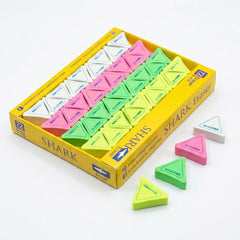 Shark Triangular Eraser 72Pcs Pack Art NoE-472