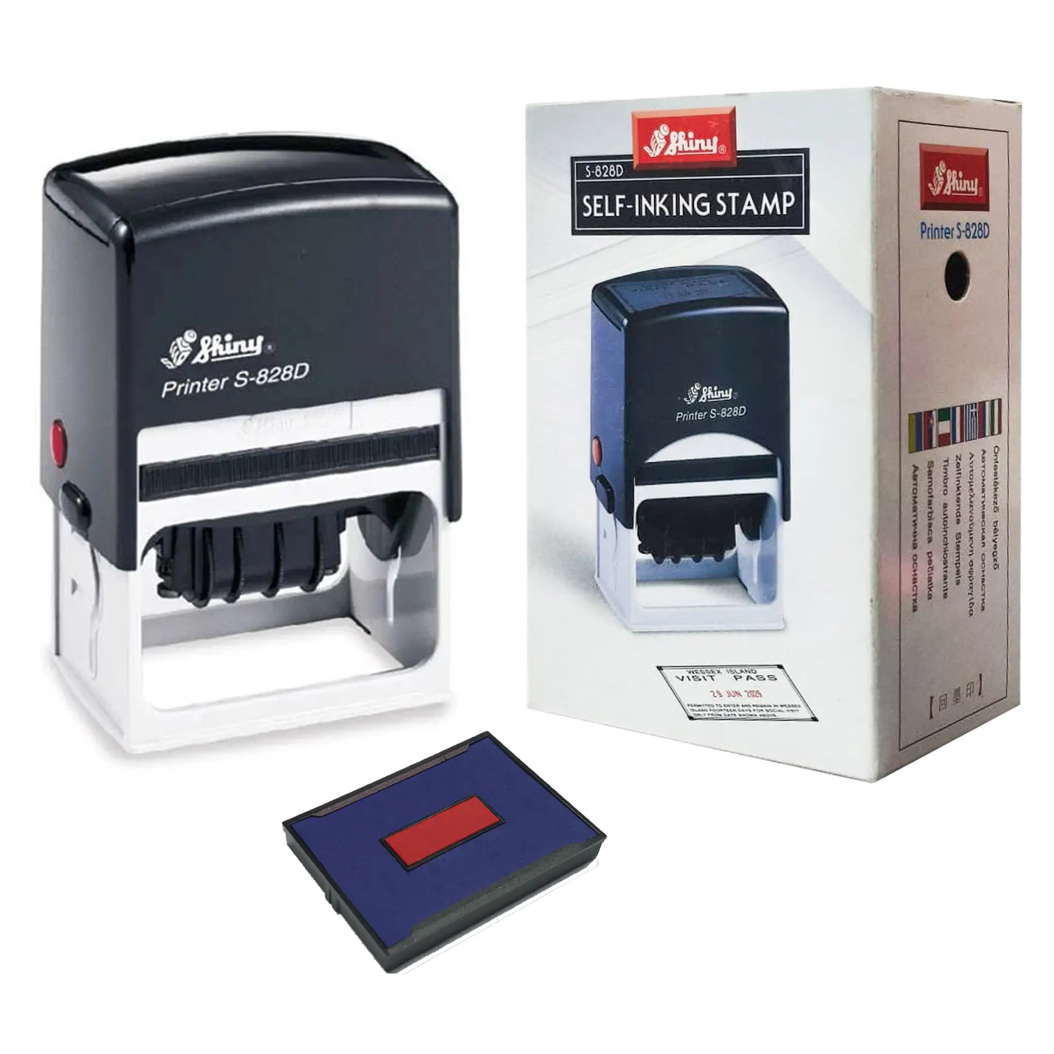 Shiny Printer Self Inking Stamp S-828 D - Saleemi Book Depot in pakistan