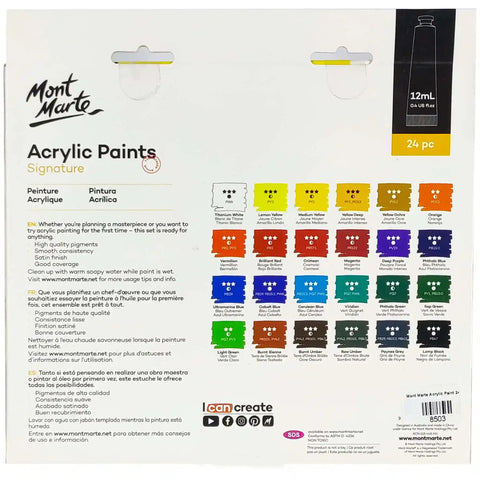 Signature Acrylic Paints Mont Marte - Saleemi Book Depot in pakistan