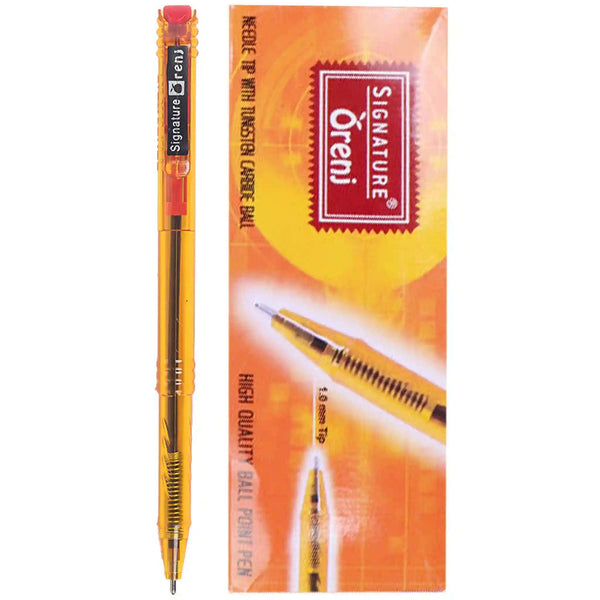 Signature Orenj Ball Points Box 10pcs - Saleemi Book Depot 