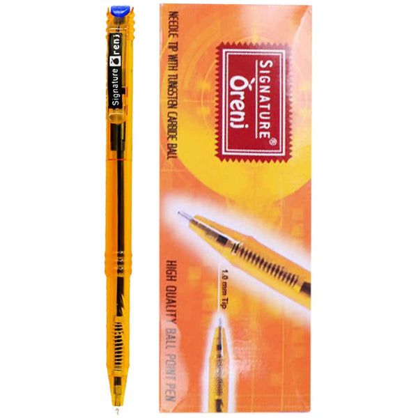 Signature Orenj Ball Points Box 10pcs - Saleemi Book Depot 