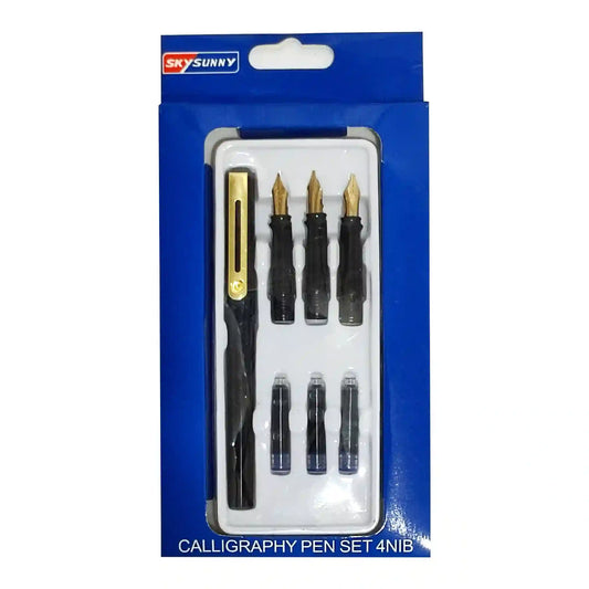 Sky Glory Calligraphy Ink Pen 4Nib Set - Saleemi Book Depot in pakistan