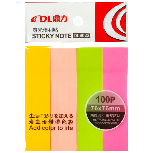 Sticky Note 4 color Vertical Sliced DL6022 - Saleemi Book Depot in pakistan