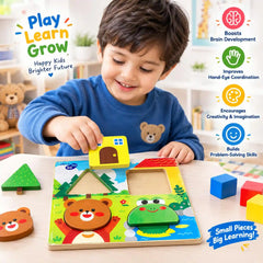 Three dimensional Wooden Jigsaw Puzzle Building Blocks