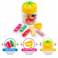 Tomato Shaped Storage Tub Modeling Clay Set