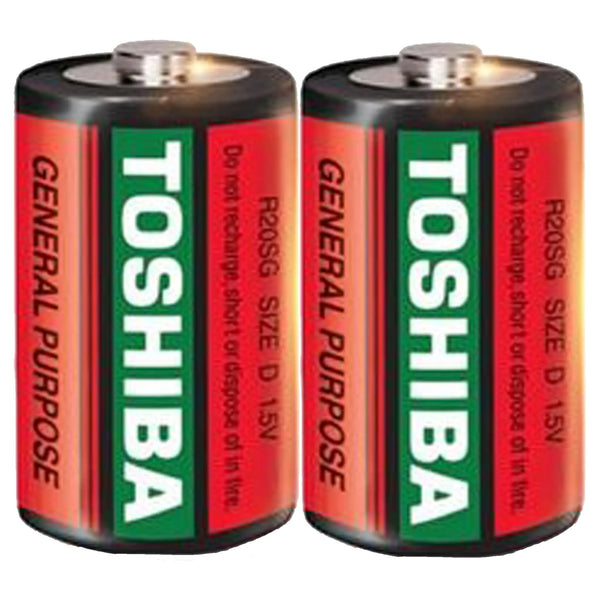 Toshiba 1.5V D Battery Pack of 2Pcs R20SG SP 2TGTE