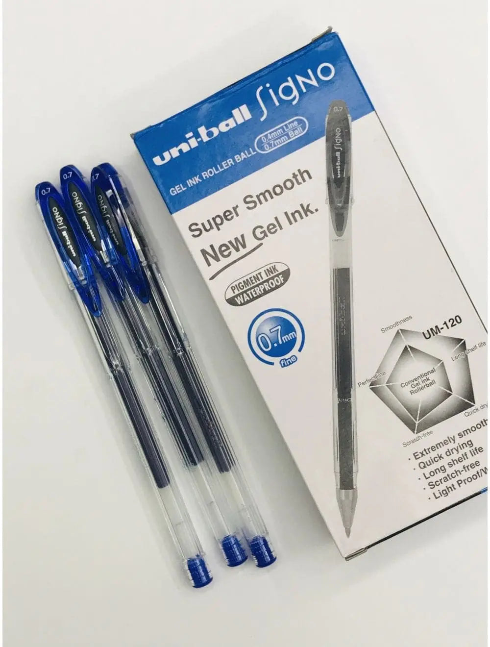 Uniball Signo UM120 Gel Rollerball Blue Pen - Saleemi Book Depot in pakistan