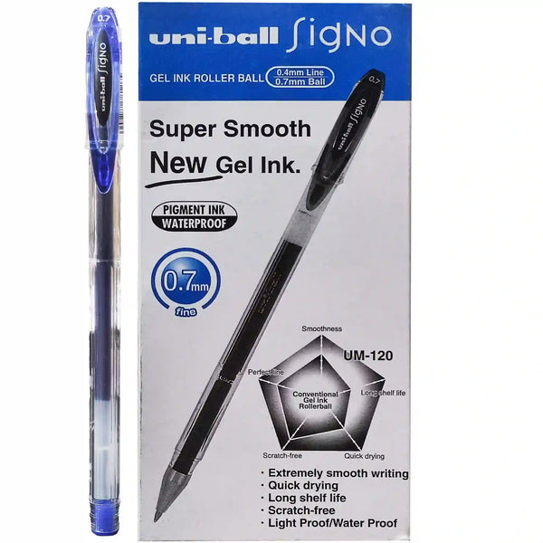 Uniball Signo UM120 Gel Rollerball Blue Pen - Saleemi Book Depot in pakistan