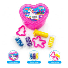 Unicorn Play Dough Modeling Clay Set Heart Shape Box