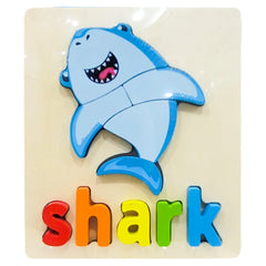 Montessori-inspired 3D wooden spelling puzzles