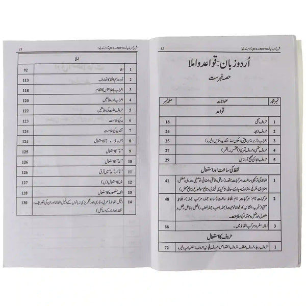 Urdu Zuban Qawaid O Imla Adbi Istilahat Captain Series - Saleemi Book Depot 